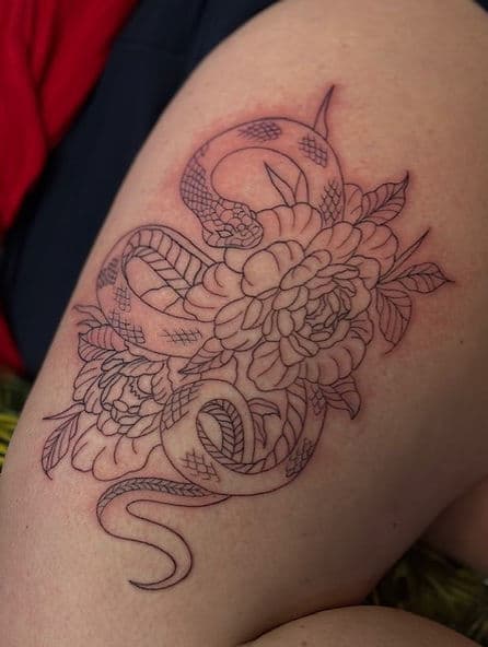 Tatouage présenté dans le portfolio de Liam W. — Black Forest Tattoo Company