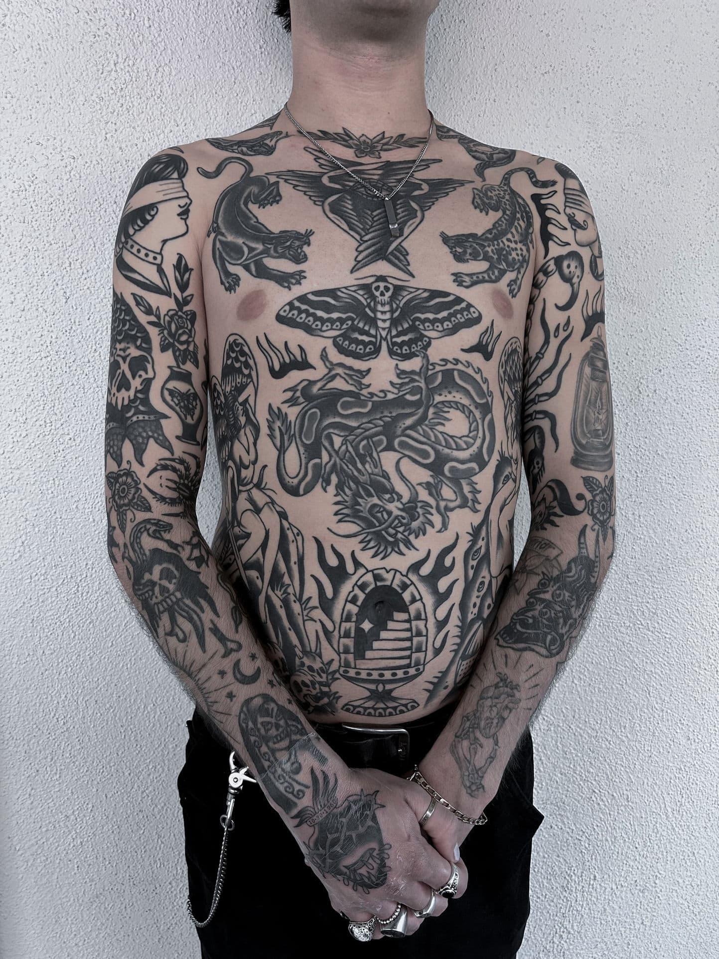 Tatouage présenté dans le portfolio de Erik Jeffrey — Death Proof Tattoo and Barber