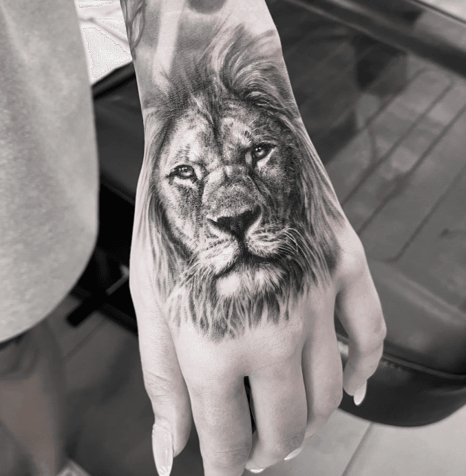 Lion realism tattoo Toronto