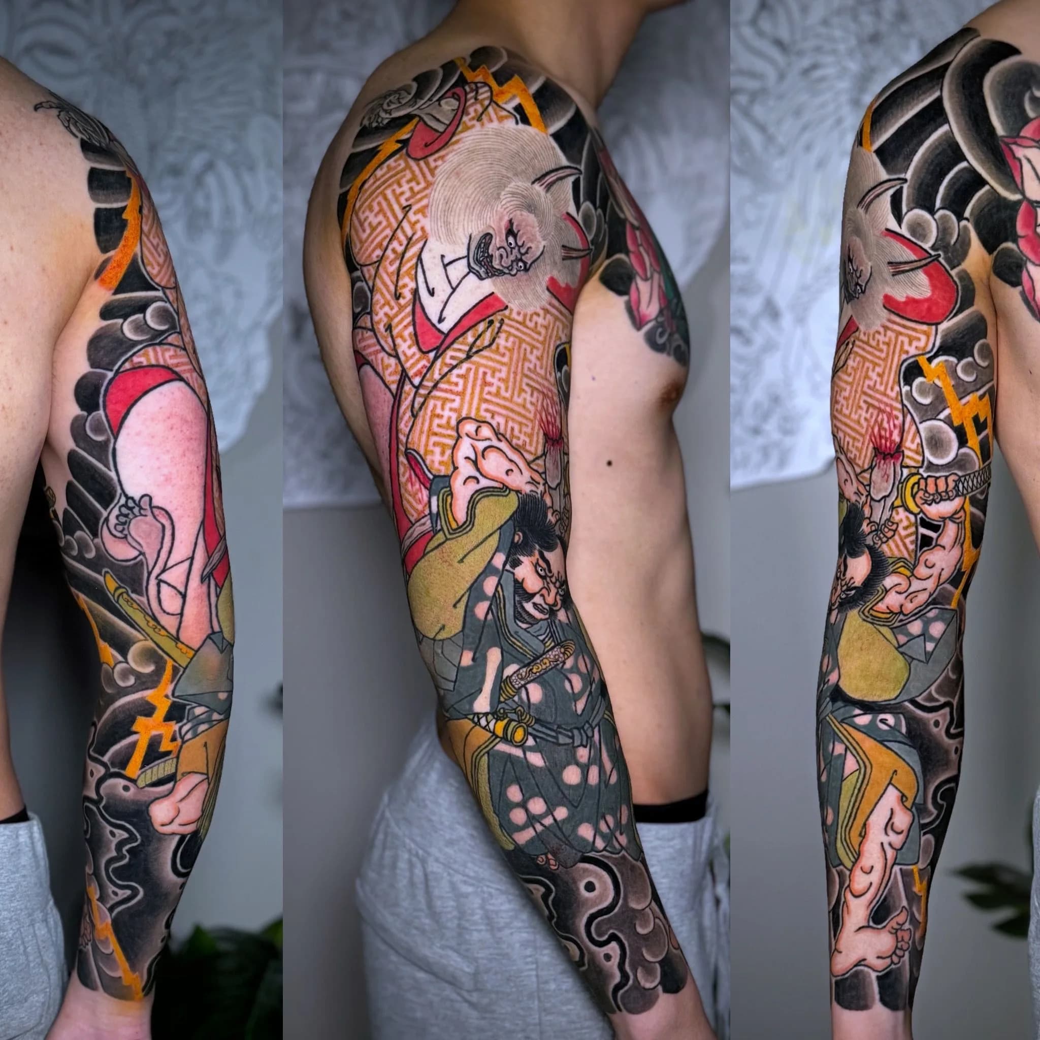 Watanabe No Tsuna Sleeve Japanese Traditional Tattoo Irezumi - Sleeves - Japanese tattoo Vancouver by Horiryu II