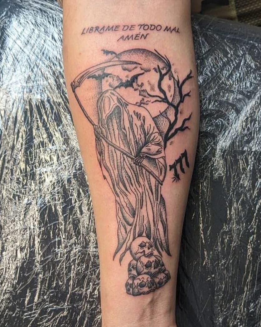 Grim Reaper and Skulls Custom Piece