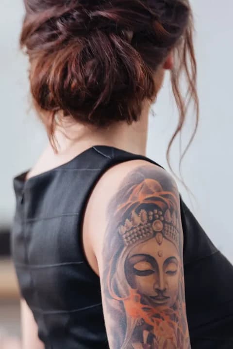 Woman with tattoo