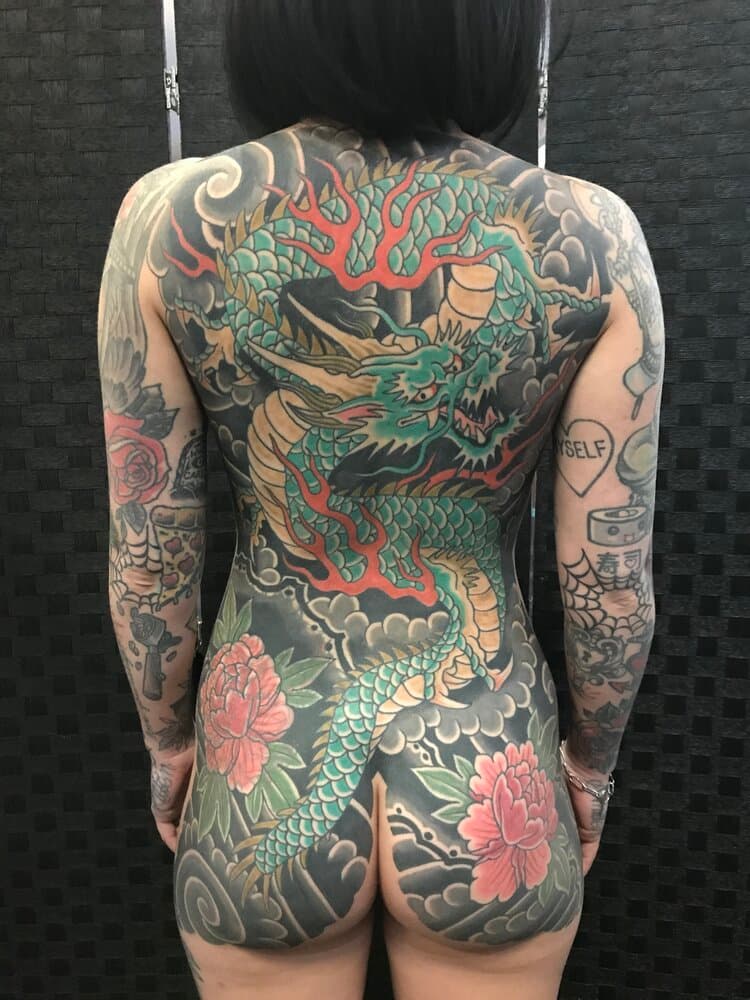 dragon back piece by Vancouver tattoo artist