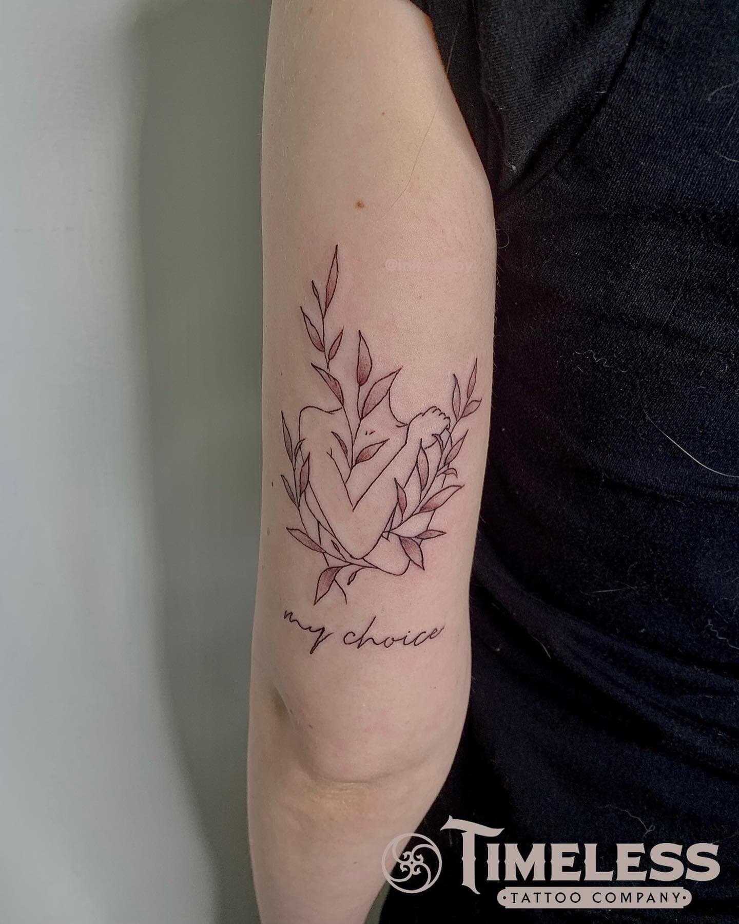 Linework woman with a beautiful message for Lea 🤍 • @timeless_tattoo_company #whitbytattoo #lineworktattoo #durhamtattoo