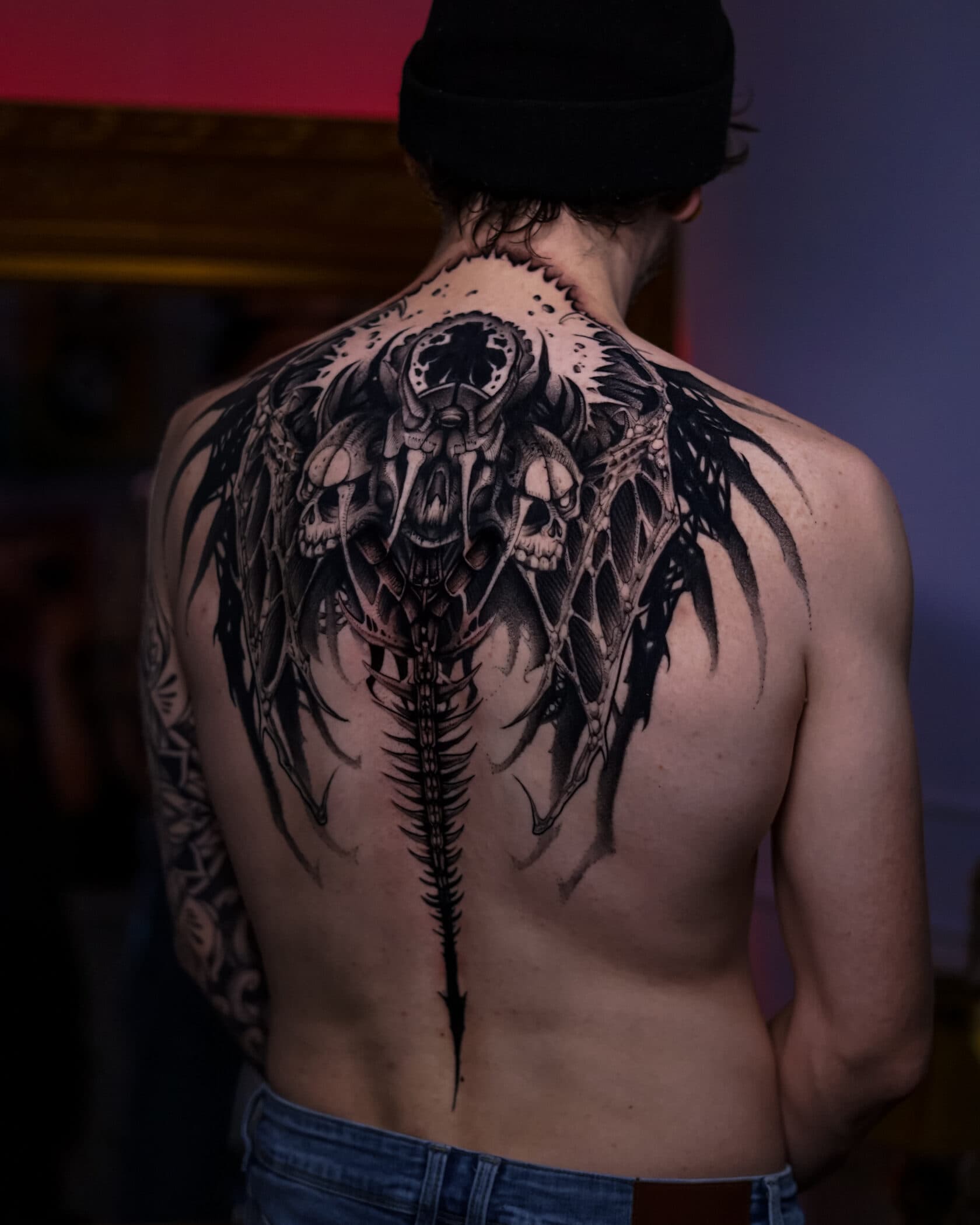 Back tattoo by Vadym at Archive Ottawa