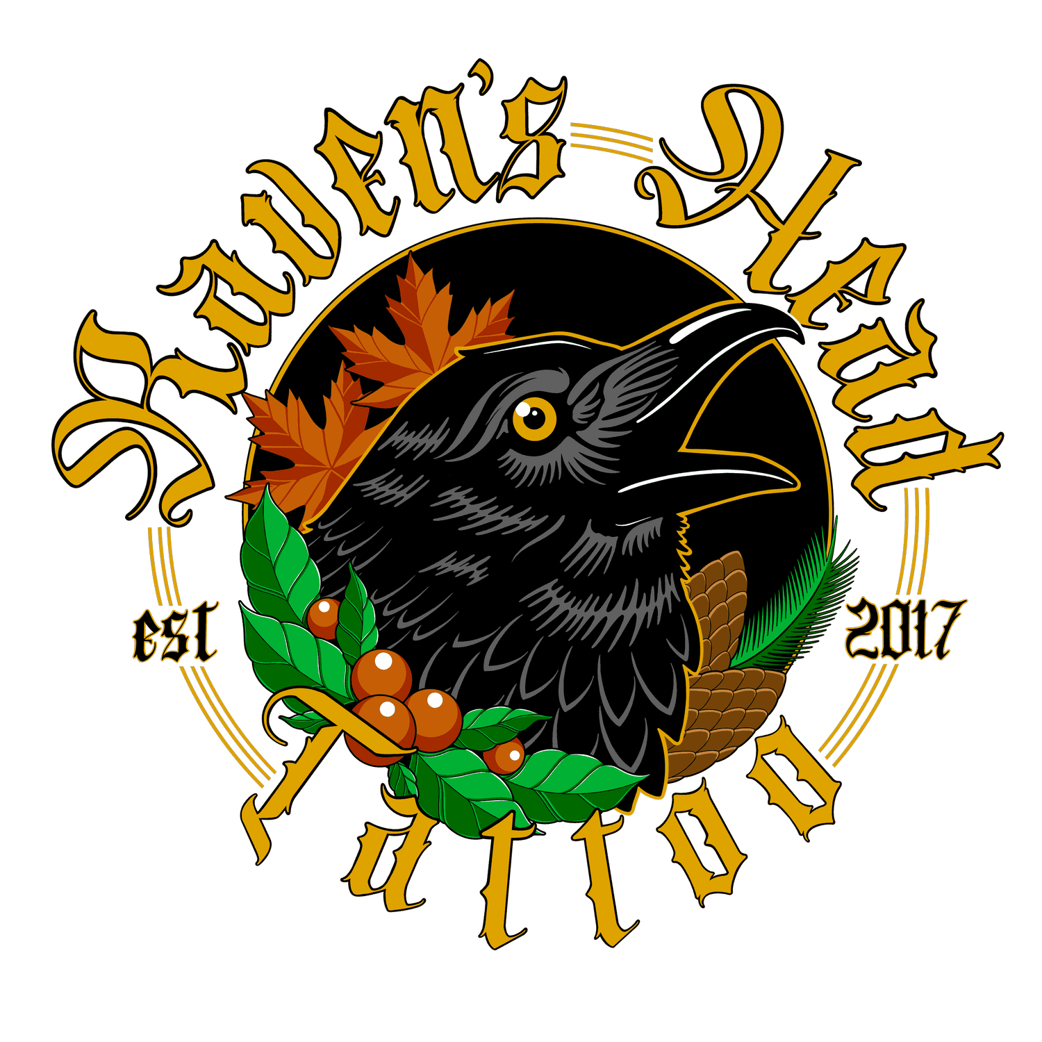 Raven's Head Tattoo