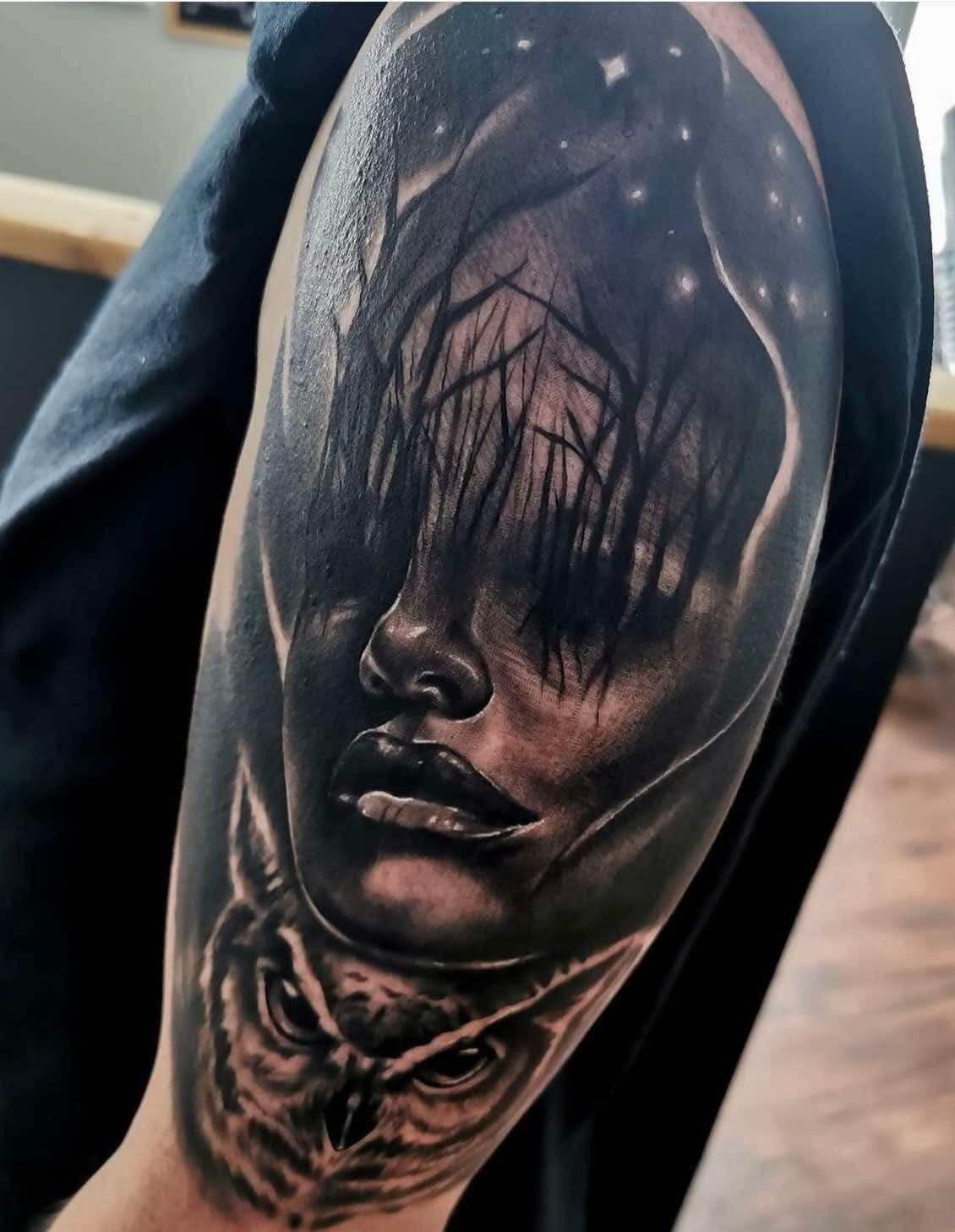 Tattoo work presented in Erik Sigurdson's official Frontier gallery