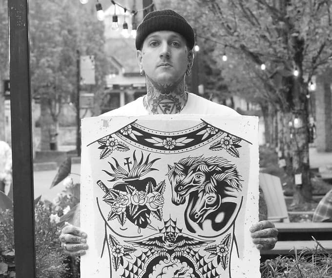 Portrait de Erik Jeffrey — Death Proof Tattoo and Barber