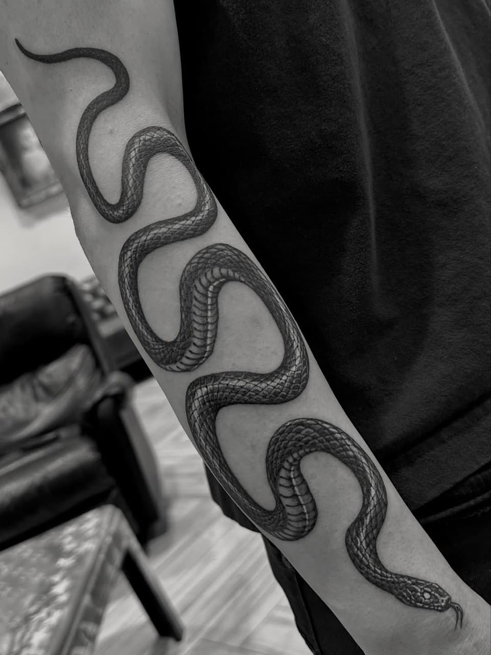 Illustrative Blackwork tattoo artist work by Jessie · Ink of Dawn at Yes Electric Tattoo Toronto