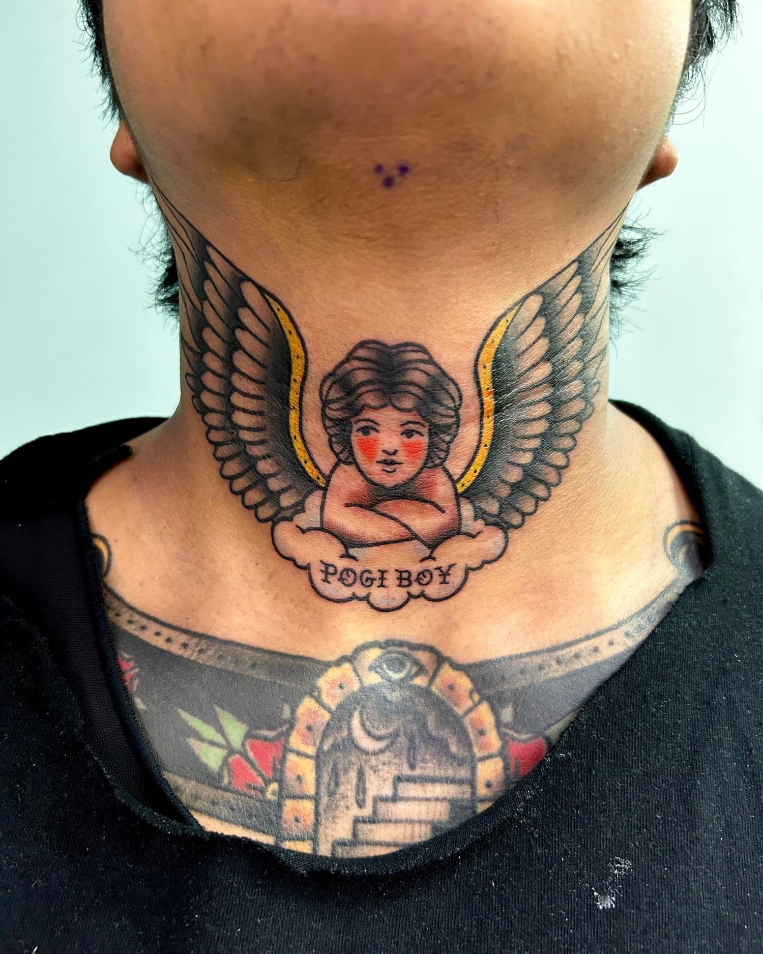 angel throat tattoo toronto
