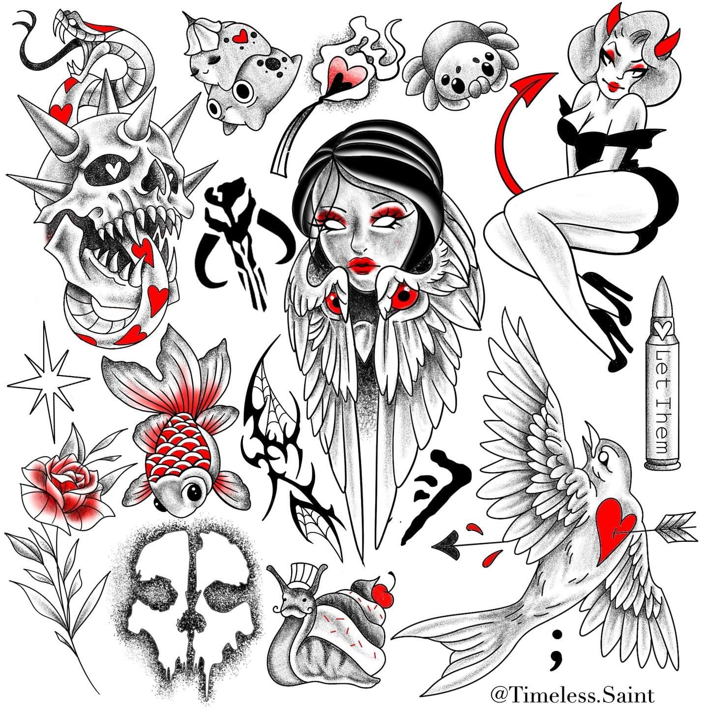 ✨ Flash sheet✨ For Bookings and Inquiries Call or Text 905.435.7551✨ #starwars #starwarstattoo #mandalorian #mandoloriantattoo #disney #disneytattooart #skull #