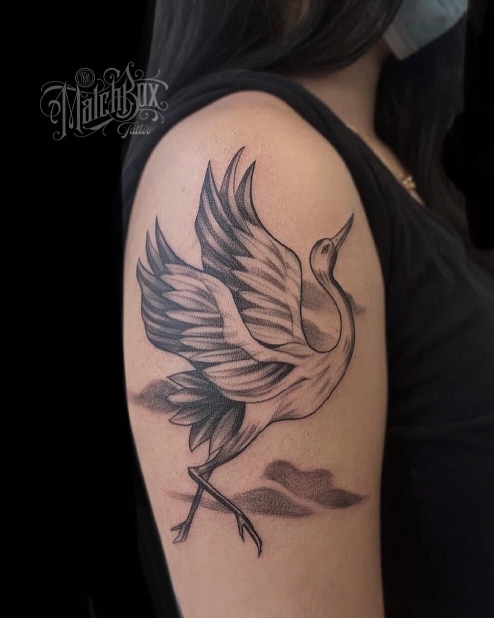 Crane by @ashbyink
.
.
.
#toronto #torontotattoo #torontotattooartist #torontotattooshop #dundaswest #queenwest #matchboxtattoo #ink #girlswithtattoos #guyswithtattoos #matchboxtattoo #covid #covid_19