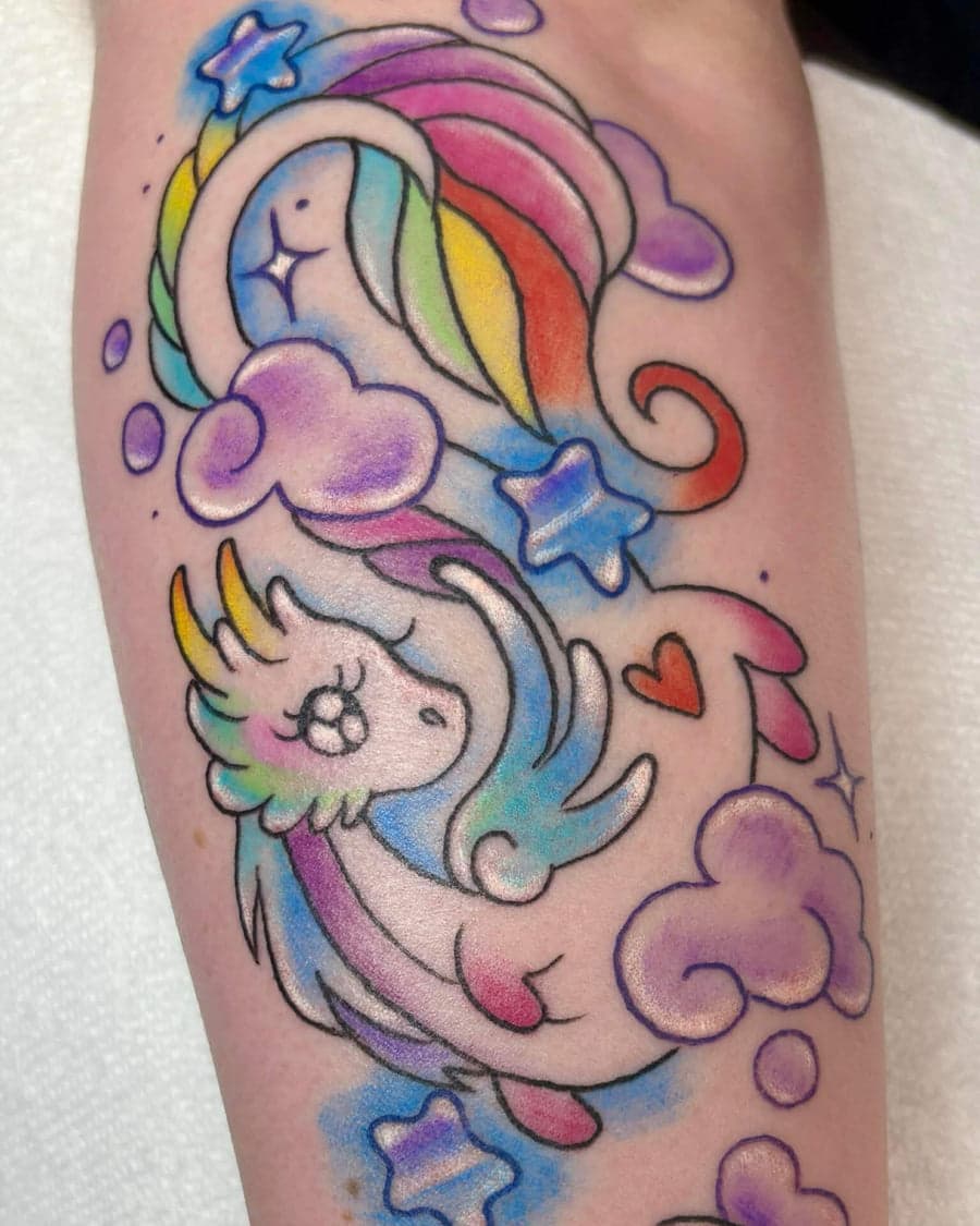 Rainbow Cloud Dragon Custom Piece
