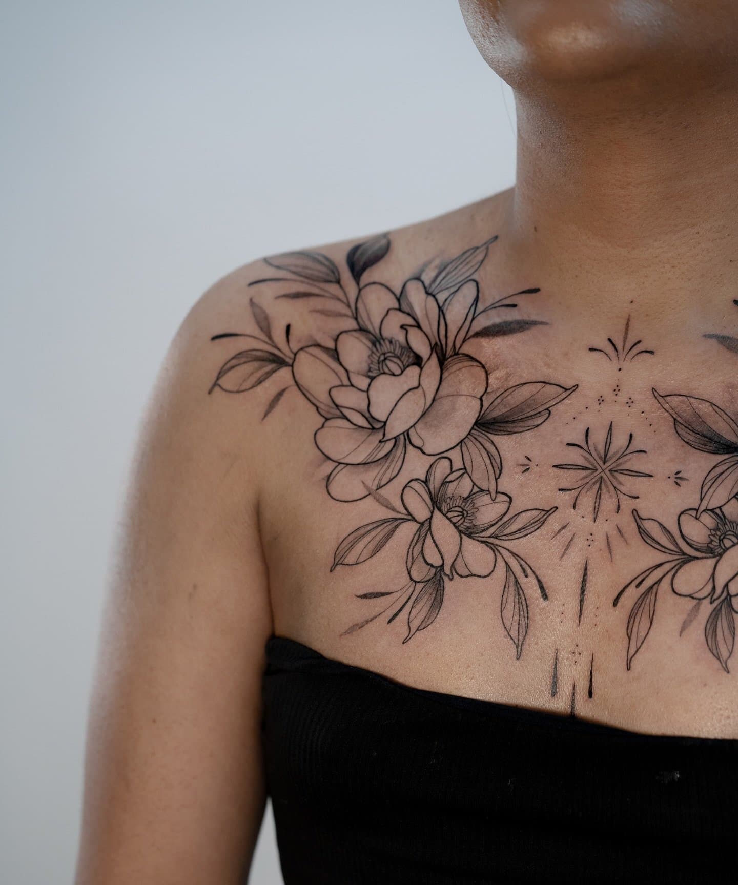 Chest piece from a little while ago! Suuuper keen to do some more chests! ✿ Books are opeeen - booking for Dec/Jan/Feb at present - head to the link in my bio t