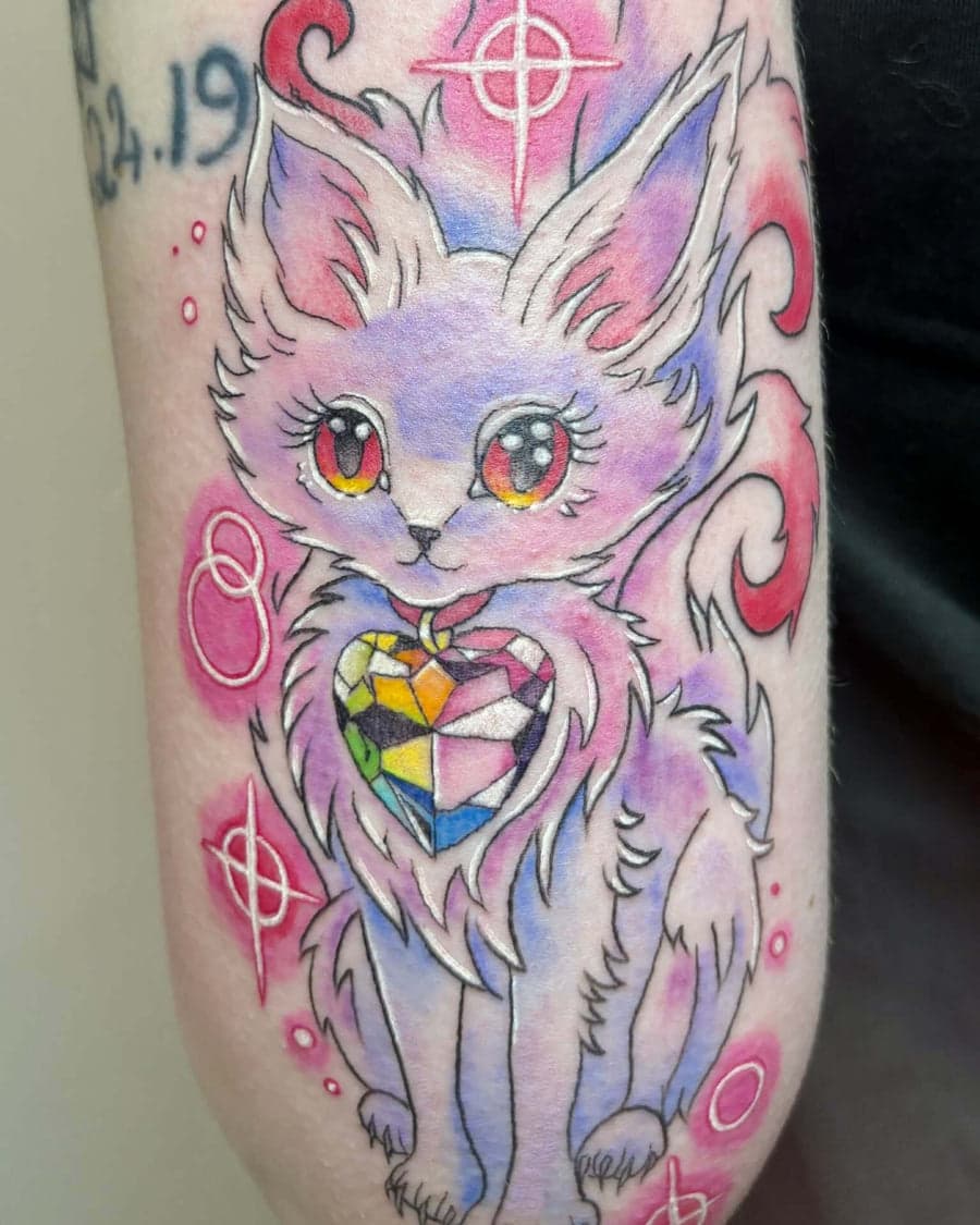 Vibrant Anime Fox Custom Piece
