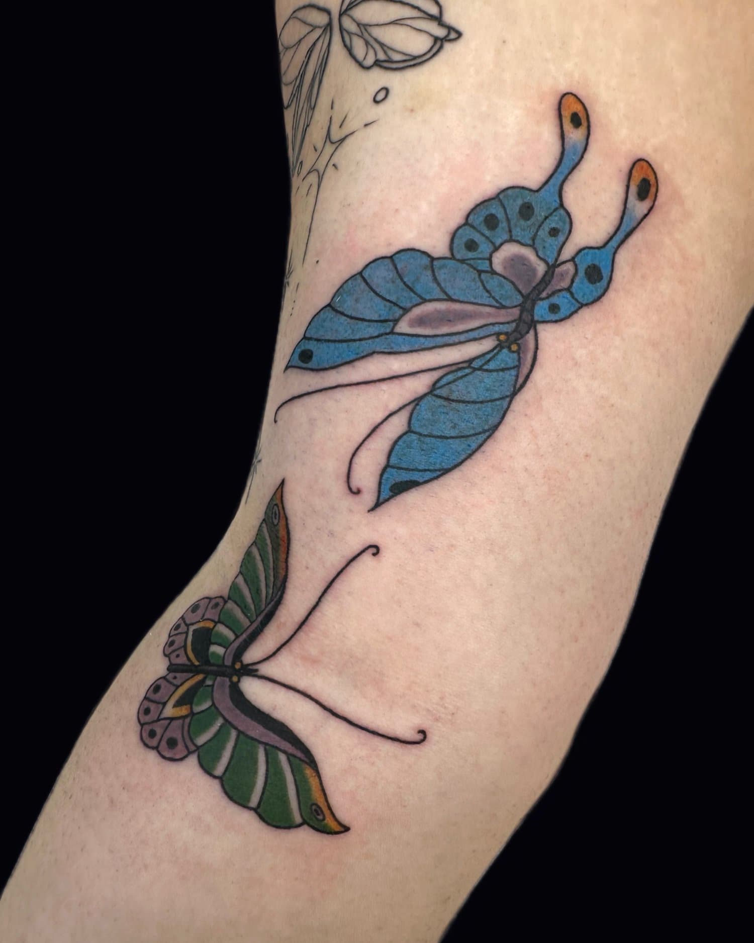 Japanese style butterfly tattoo