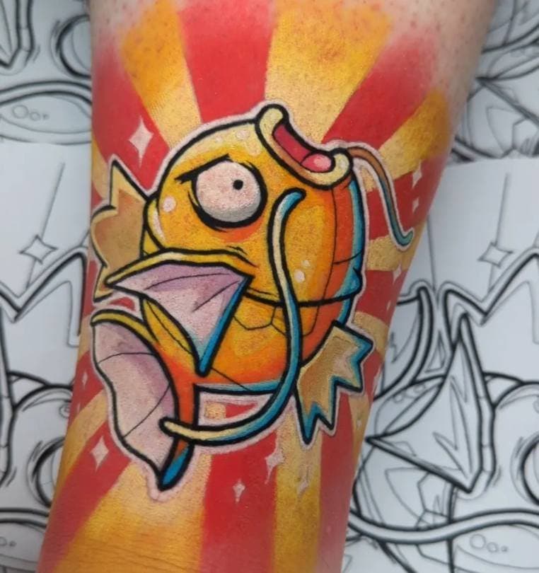 colourful anime tattoo