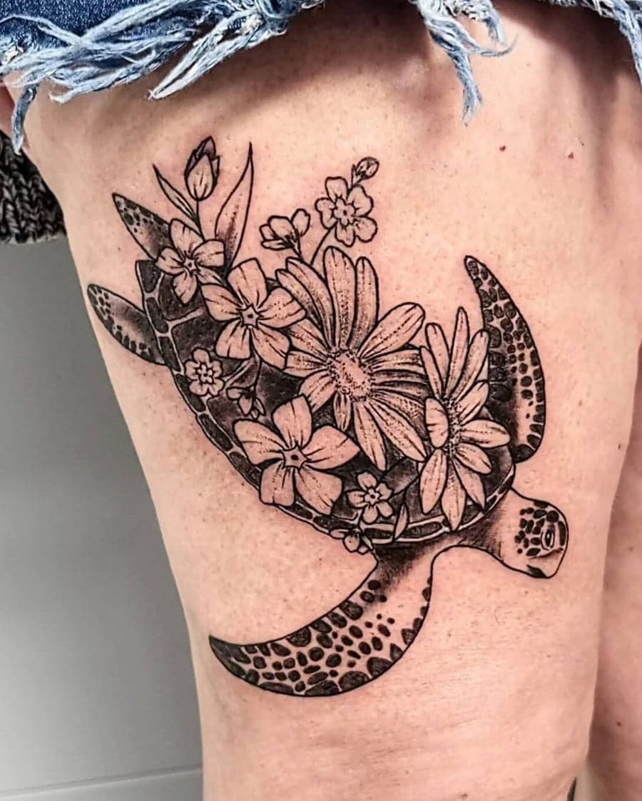 Floral Sea Turtle