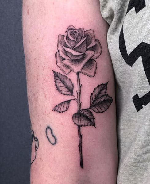 rose and mandala tattoo
