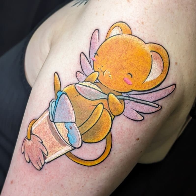 colourful anime tattoo