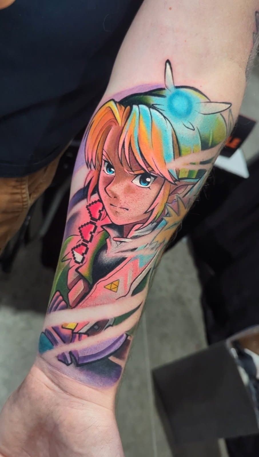 colourful anime tattoo