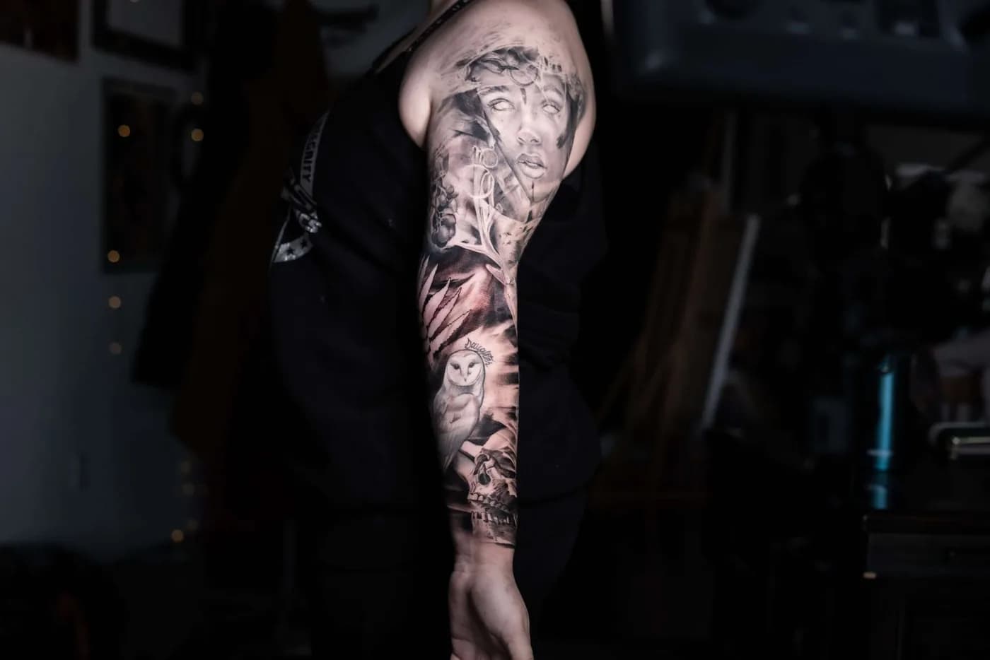Manche, tatouage complet — Nima Tattoo Montréal