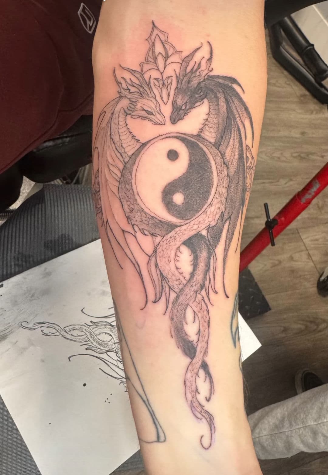 Yin Yang Dragons Tattoo â Jess Adlaide