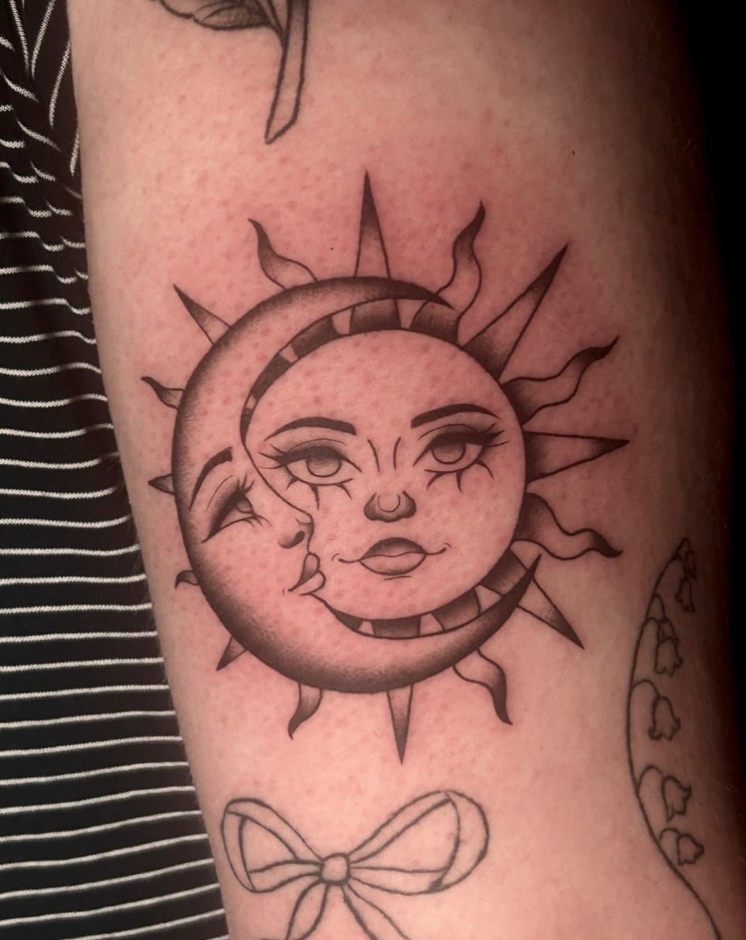 Illustrative celestial tattoo by Hailey, serving Oshawa, Durham Region and the GTA.