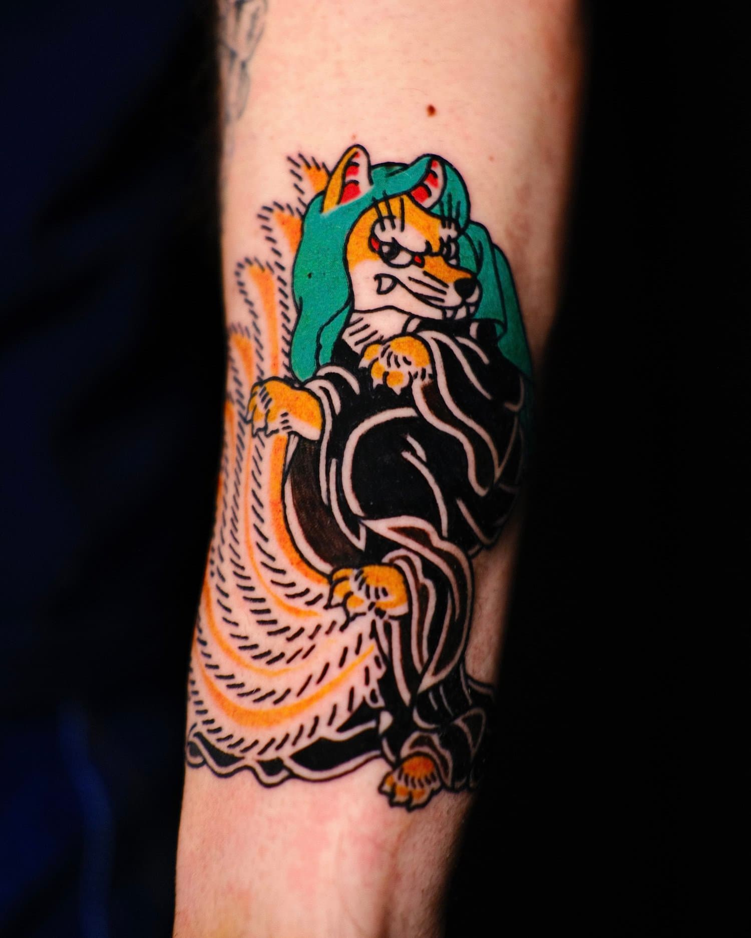 kitsune japanese traditional tattoo