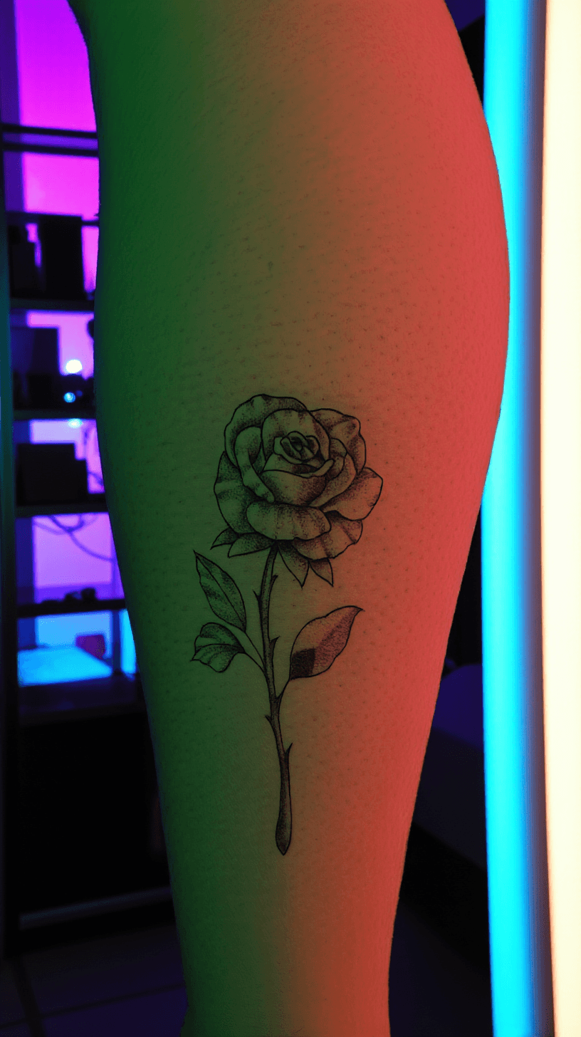 Small fine line tattoo on forearm Calgary